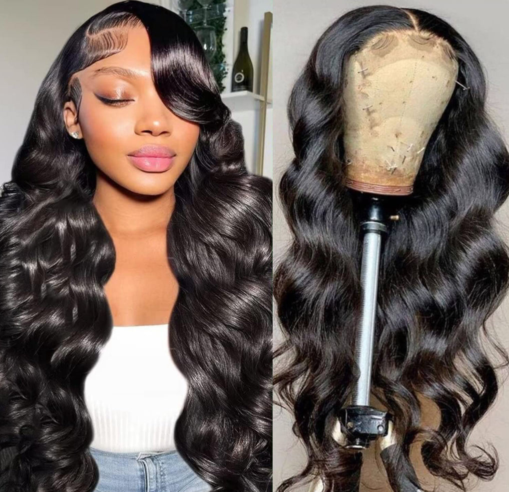 4x4 closure HD lace body wave wig